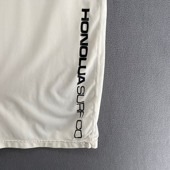 Honalua Surf Co Rash Guard Mens XL White UV Protection Graphic Hawaii Beach Swim - Picture 6 of 12